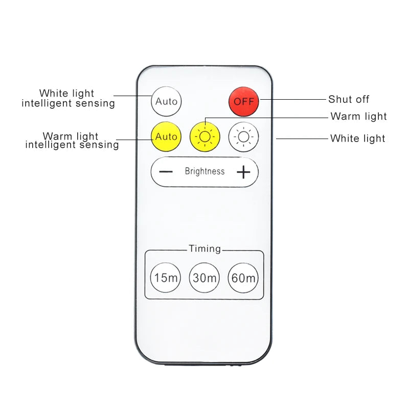 Wireless Remote Control Under Cabinet Kitchen Light USB Rechargeable