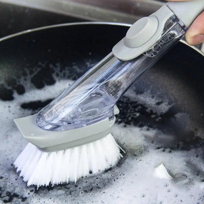 Refillable Liquid Cleaning Brush Long Handle Dispenser Cleaner Tool