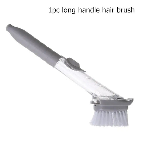 Refillable Liquid Cleaning Brush Long Handle Dispenser Cleaner Tool