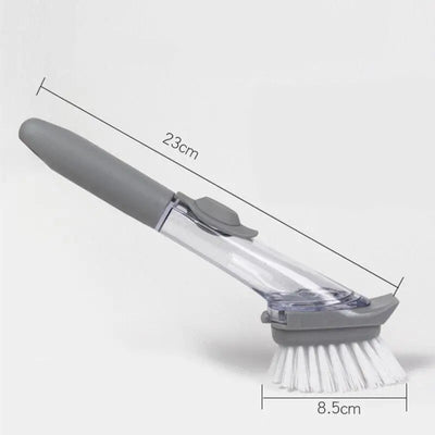 Refillable Liquid Cleaning Brush Long Handle Dispenser Cleaner Tool