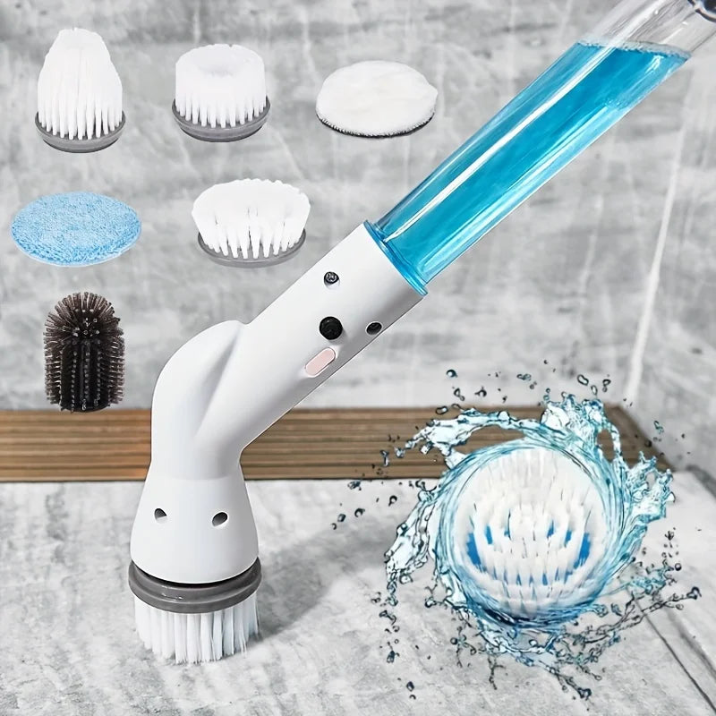 1 Set Electric Spin Scrubber With 2/5/6 Replaceable Brush Head Power