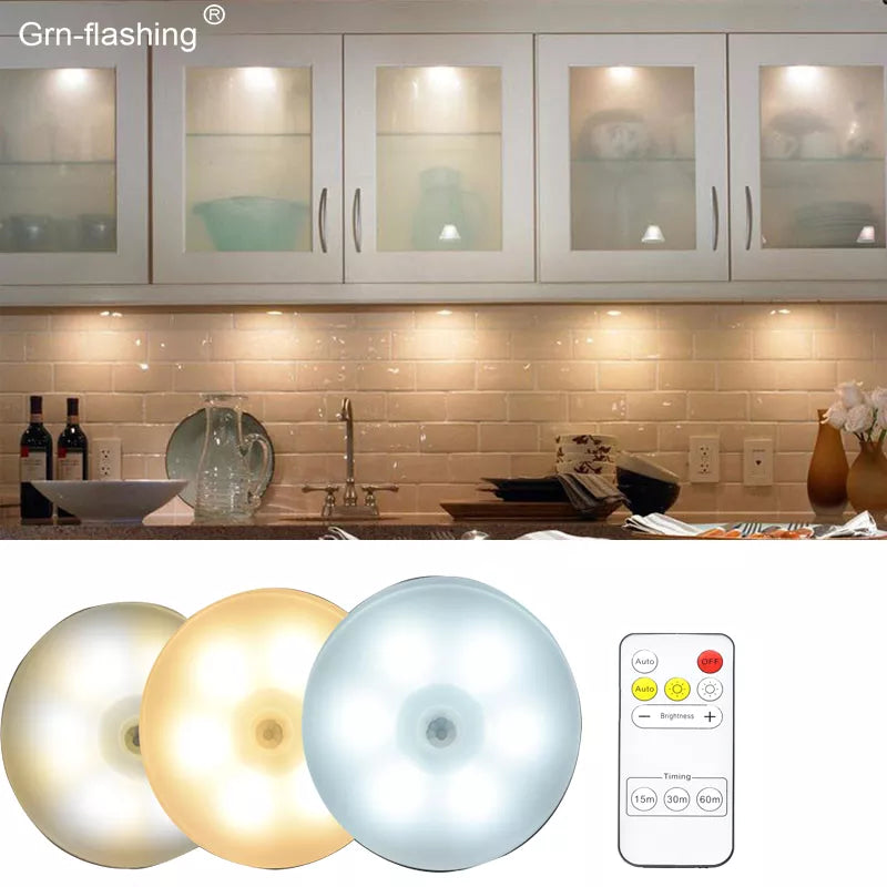 Wireless Remote Control Under Cabinet Kitchen Light USB Rechargeable