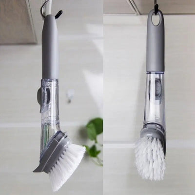 Refillable Liquid Cleaning Brush Long Handle Dispenser Cleaner Tool